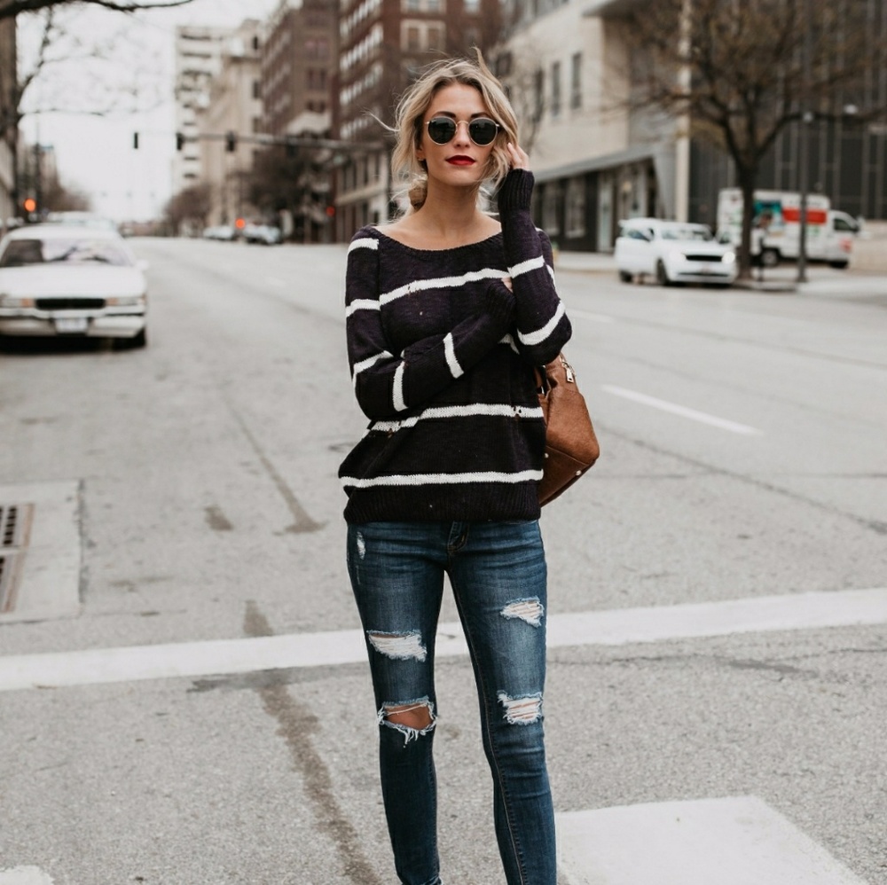 Ashby striped cotton sweater